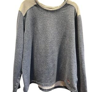 TOMMY BAHAMA Sweatshirt Mens 2XL Fleece Jumper Pullover Melange Lounge Blue